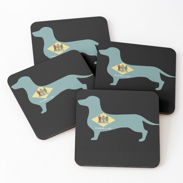 Item preview, Delaware Dachshund Flag designed and sold by Wienerful.