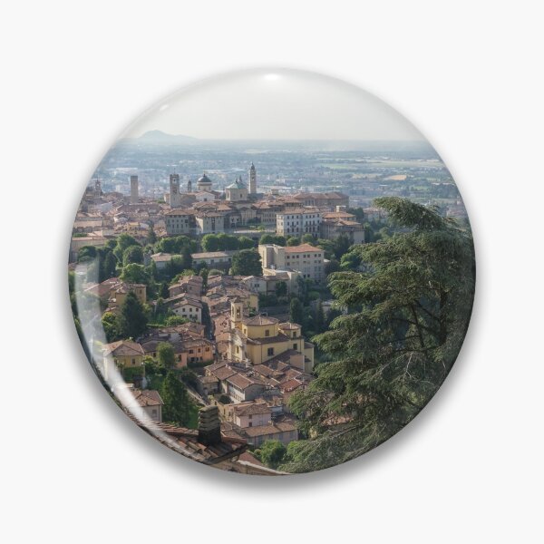 Item preview, Splendid Bergamo Vista - Upper City Lower City and Po River Plain from Above the Treetops designed and sold by Georgia Mizuleva.