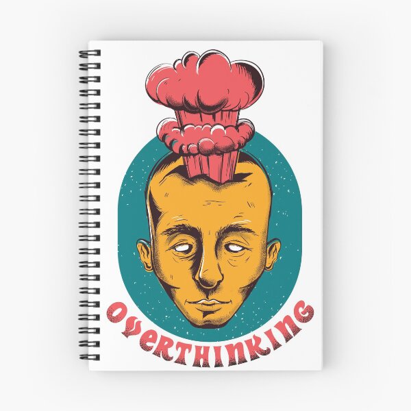 Item preview, Funny Cartoon Style Overthinking Man Artwork designed and sold by TeesByMark.