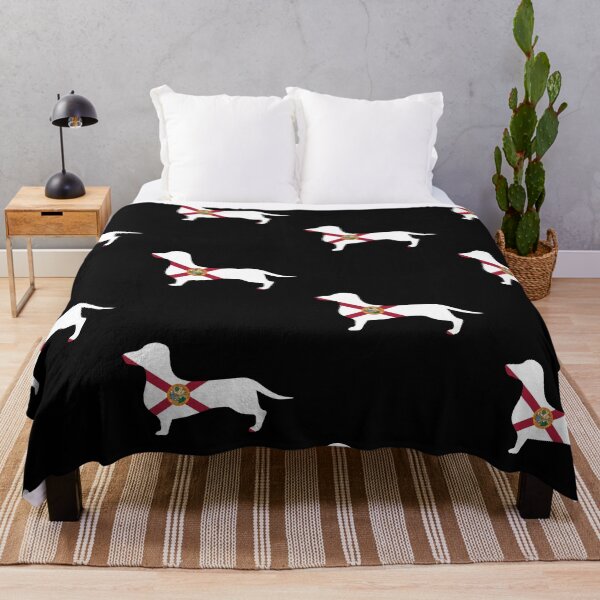 Item preview, Florida Dachshund Flag designed and sold by Wienerful.