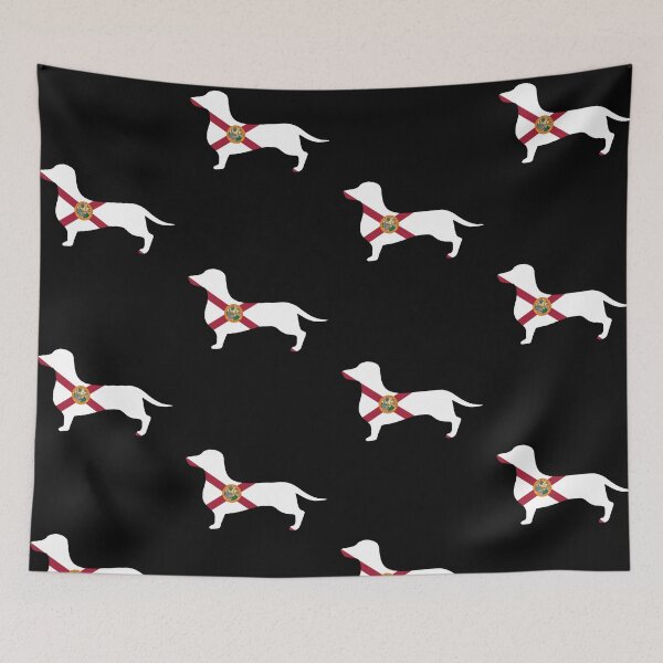 Item preview, Florida Dachshund Flag designed and sold by Wienerful.