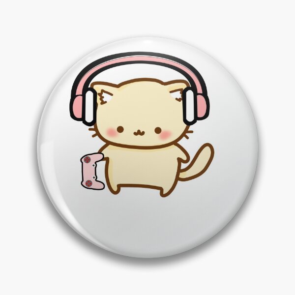 Artikelvorschau, Süße Katze mit Headset und Controller entworfen und verkauft von GLwithUs.