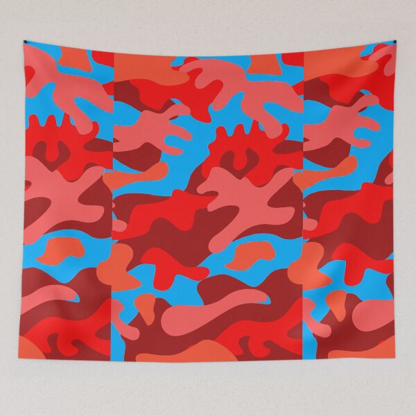 Item preview, Copy of Camouflage red, blue designed and sold by AJSkinnerPrints.