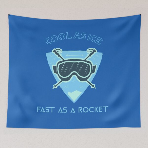 Item preview, Cool as Ice - Fast as a Rocket - Powder Freeride Skiing and Snowboarding designed and sold by JJWilsonTees.