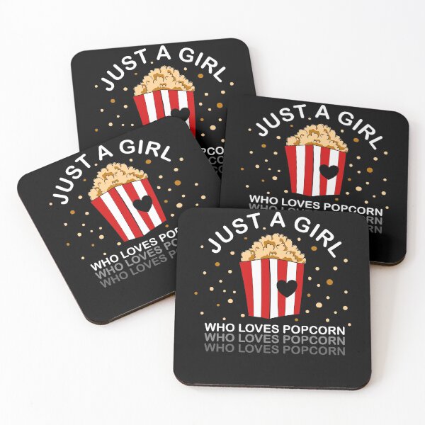 Item preview, Womens Just a Girl Who Loves Popcorn for black designed and sold by taby2you.