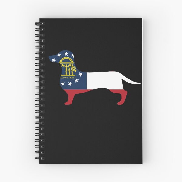 Item preview, Georgia Dachshund Flag designed and sold by Wienerful.
