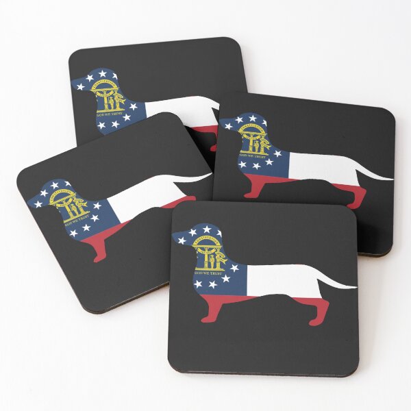 Item preview, Georgia Dachshund Flag designed and sold by Wienerful.