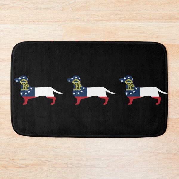Item preview, Georgia Dachshund Flag designed and sold by Wienerful.