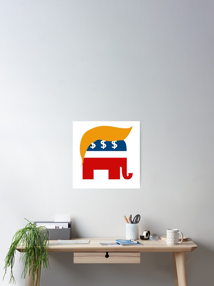 Thumbnail 2 of 3, Poster, Greedy Trump Republican designed and sold by partyfarty.