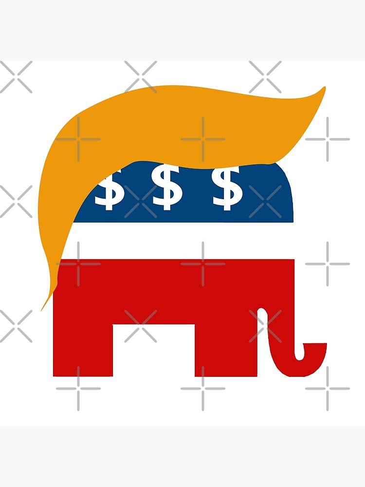 Thumbnail 3 of 3, Poster, Greedy Trump Republican designed and sold by partyfarty.