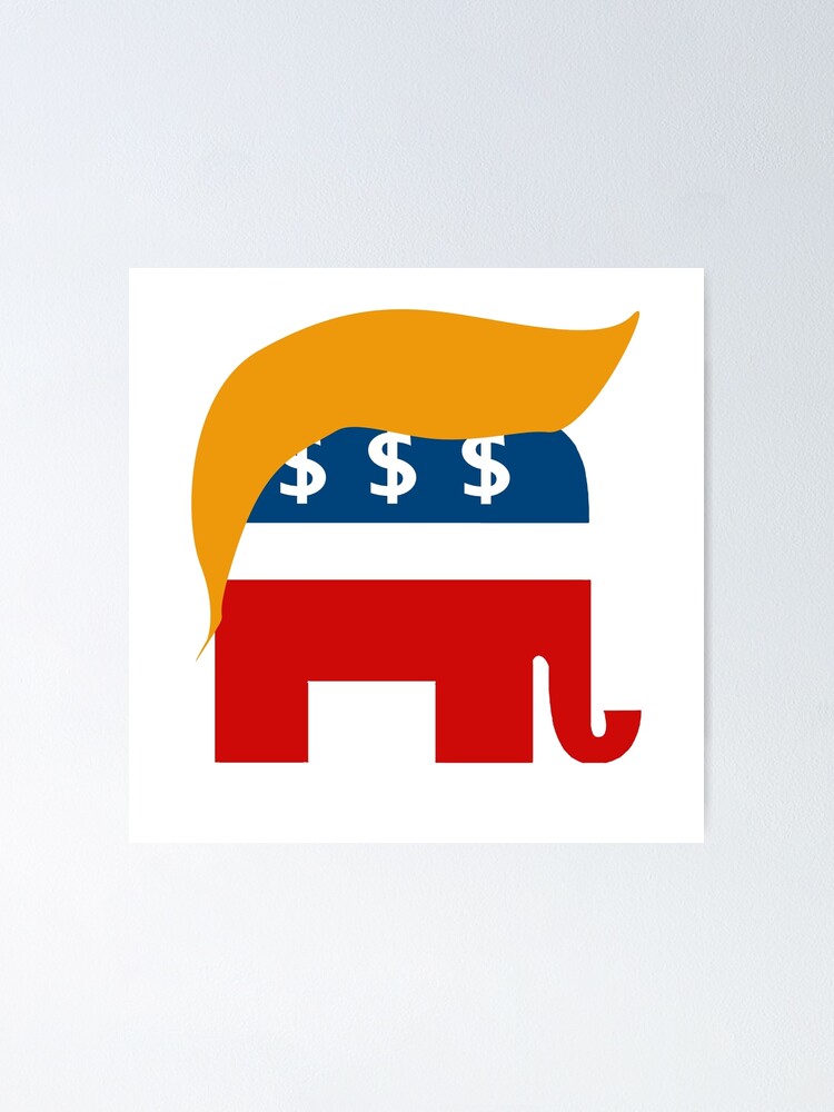 Thumbnail 1 of 3, Poster, Greedy Trump Republican designed and sold by partyfarty.