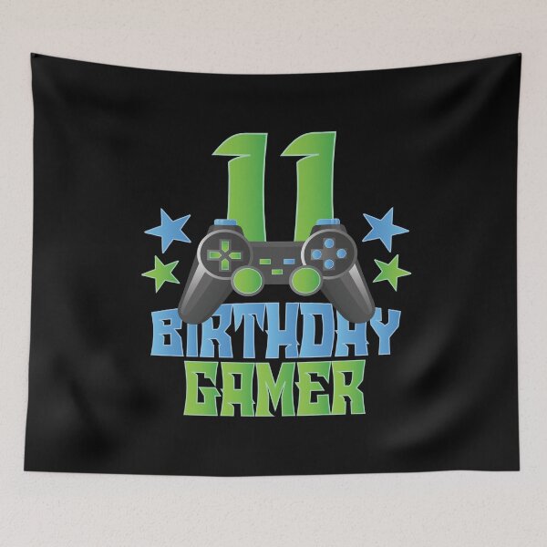 Item preview, 11th Birthday Gamer Boy 11 Years Old Video Game Lover Party print designed and sold by Grabitees.