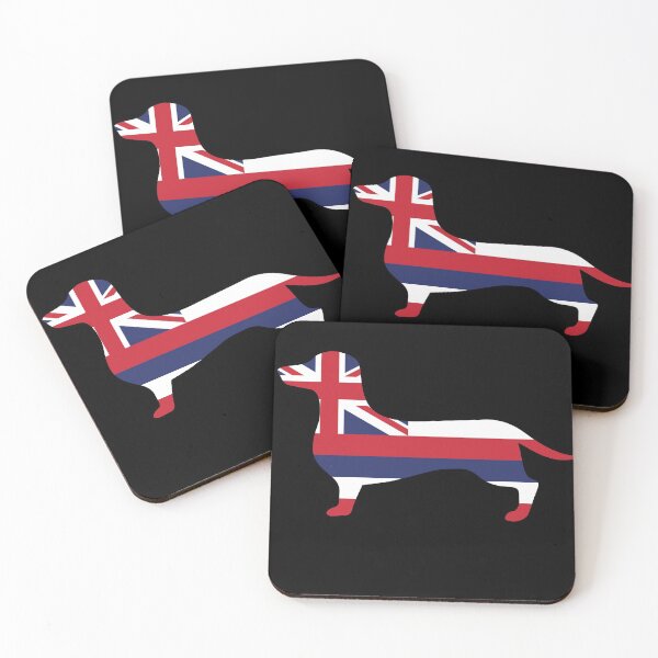 Item preview, Hawaii Dachshund Flag designed and sold by Wienerful.
