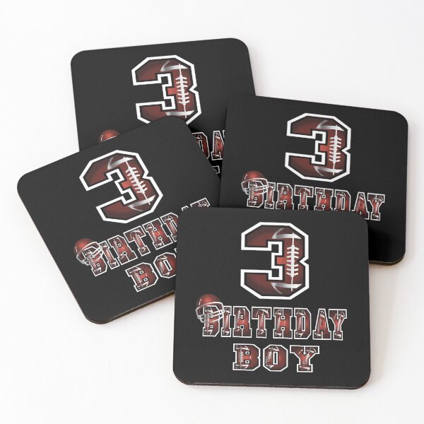 Item preview, 3rd Birthday Boy 3 Years Old Football Lover Theme Party graphic designed and sold by Grabitees.