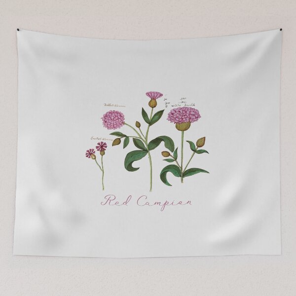 Item preview, Red campion flower designed and sold by Nyanko-Sempai.