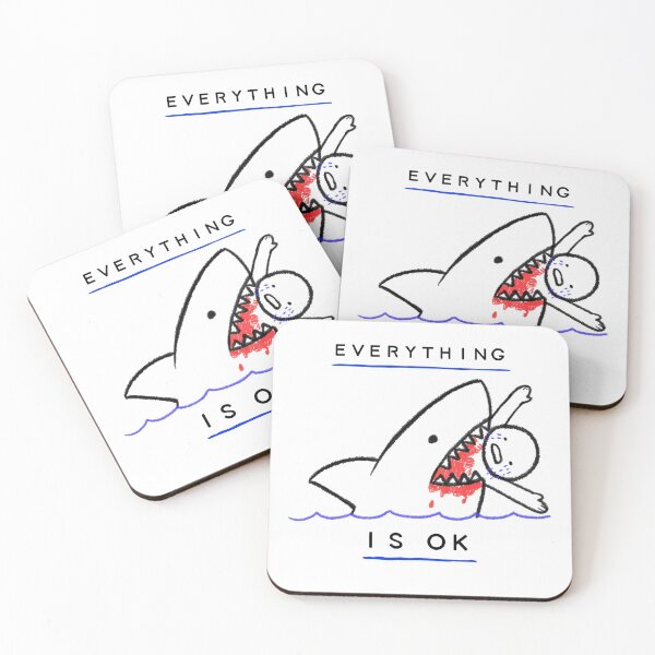 Item preview, Everything is ok, Funny Shark designed and sold by Alex&B.