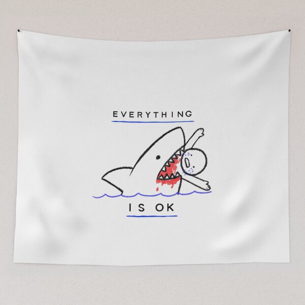 Item preview, Everything is ok, Funny Shark designed and sold by Alex&B.