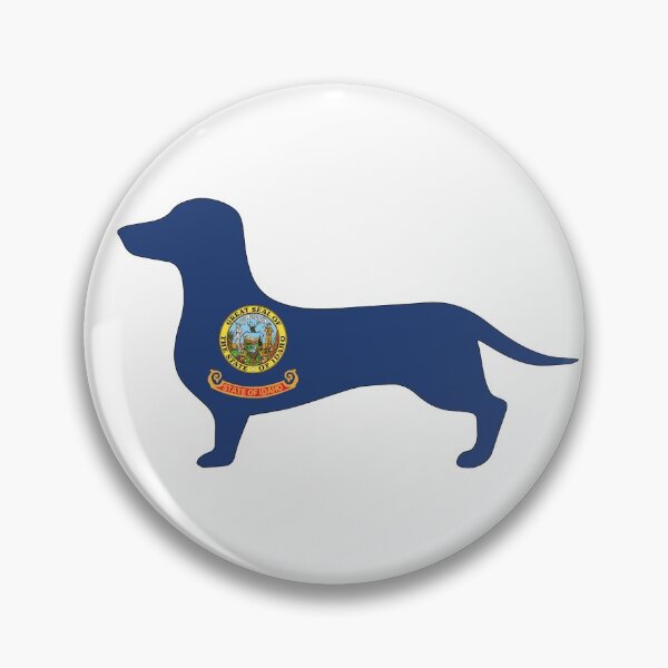 Item preview, Idaho Dachshund Flag designed and sold by Wienerful.