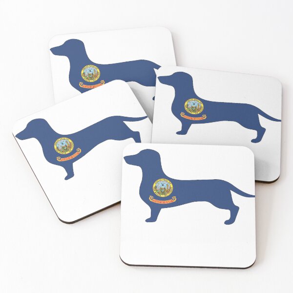 Item preview, Idaho Dachshund Flag designed and sold by Wienerful.