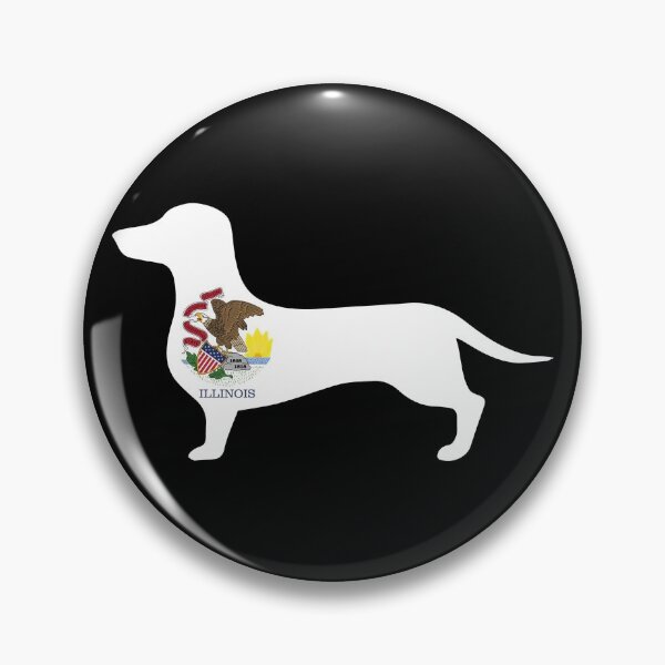 Item preview, Illinois Dachshund Flag designed and sold by Wienerful.