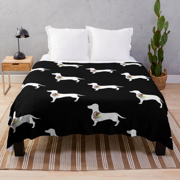 Item preview, Illinois Dachshund Flag designed and sold by Wienerful.