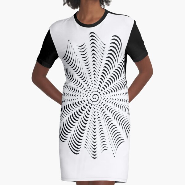 Decorative Pattern Graphic T-Shirt Dress