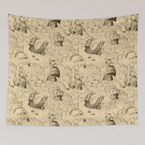 Item preview, Old style ocean pattern designed and sold by kanugi.