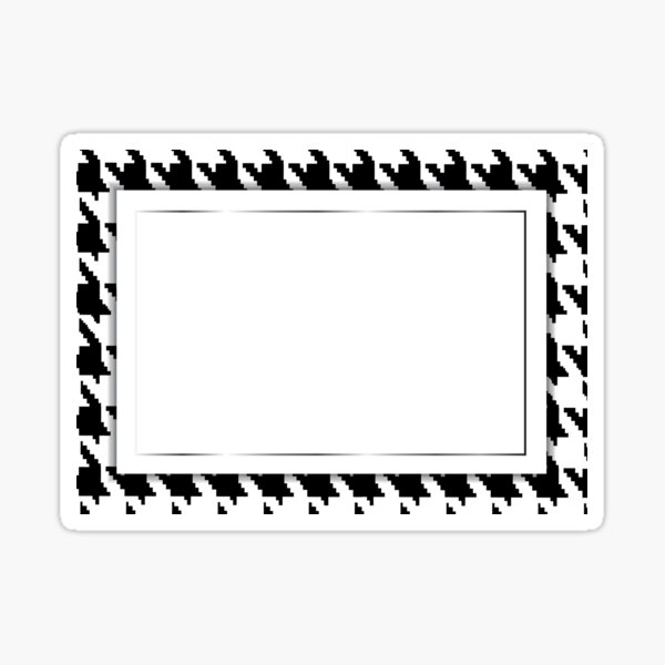 Hounds-tooth vector pattern as a frame for a greeting card. Sticker