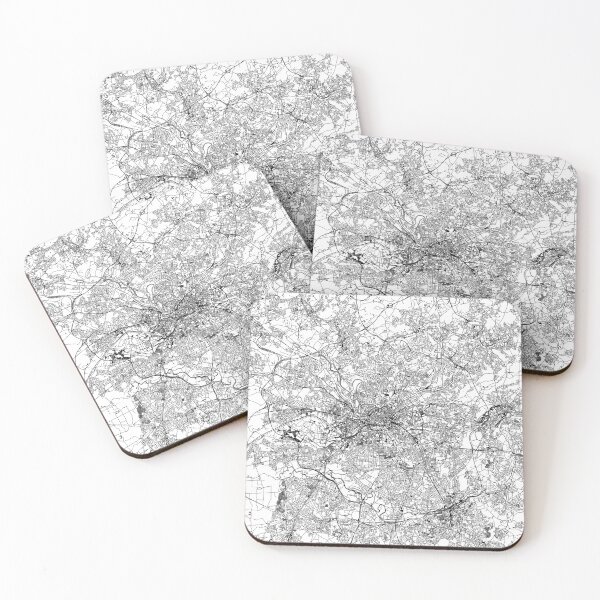 Item preview, Manchester White Map designed and sold by multiplicitymap.