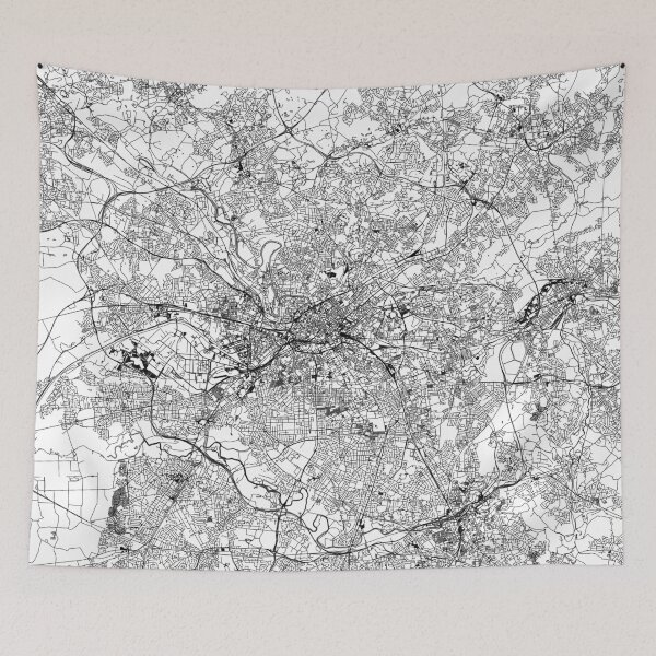 Item preview, Manchester White Map designed and sold by multiplicitymap.