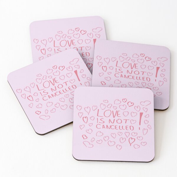 Item preview, Love Is Not Cancelled pink on pink handwriting designed and sold by camertone.