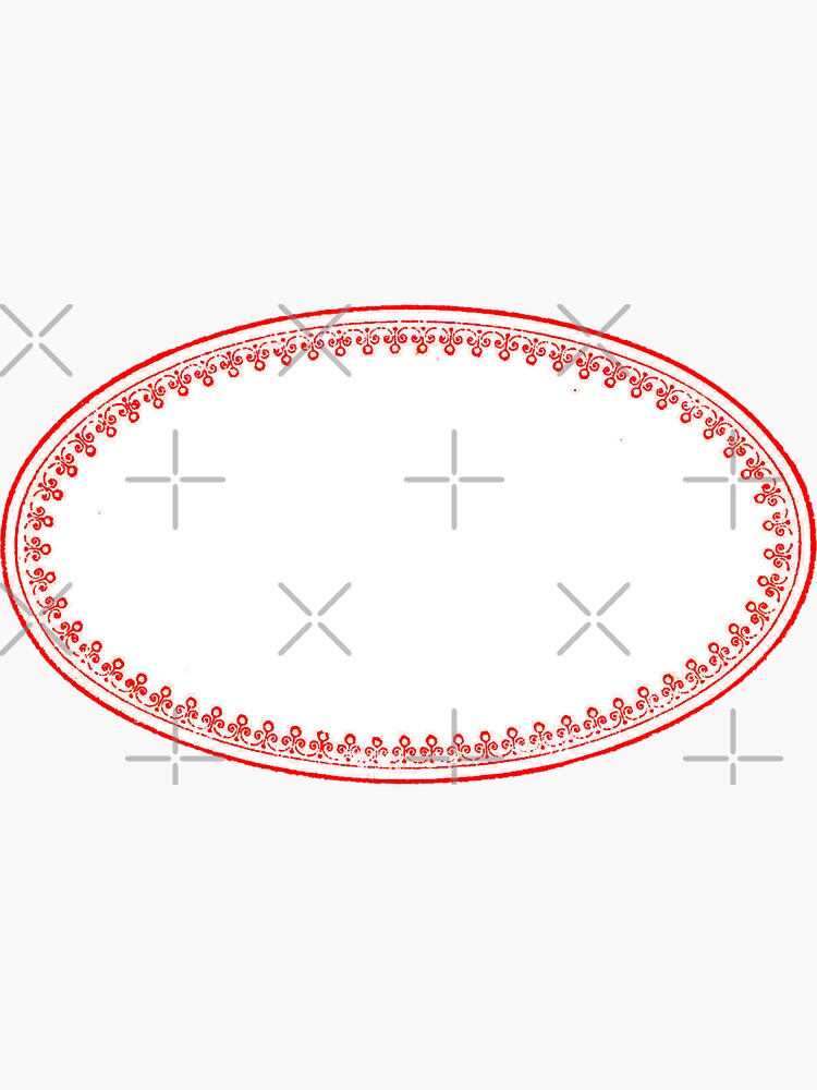 "Red Blank Decorative Vintage Food and Medicine Storage Labels" Sticker