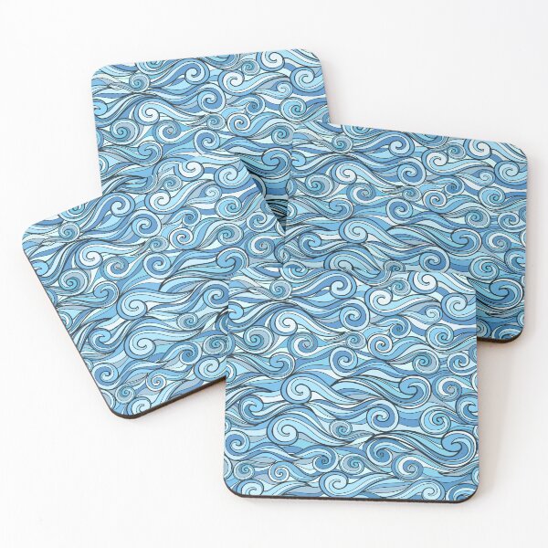 Item preview, Blue Ocean Waves Pattern designed and sold by Vector Scout Lab.