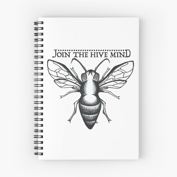 Item preview, Black and White Honey Bee - Join The Hive Mind designed and sold by The White Bat.