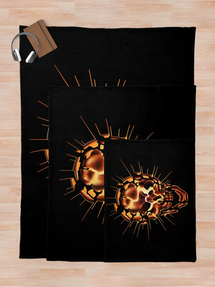 Thumbnail 5 of 6, Throw Blanket, Exploding Skull (Pyromancy) designed and sold by Christopher Rapczynski.