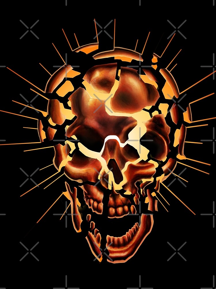 Thumbnail 3 of 3, Scarf, Exploding Skull (Pyromancy) designed and sold by LuigiPunch.