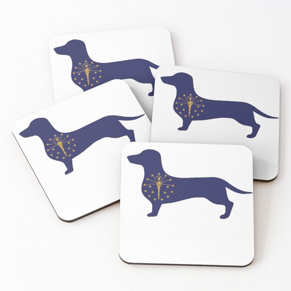 Item preview, Indiana Dachshund Flag designed and sold by Wienerful.