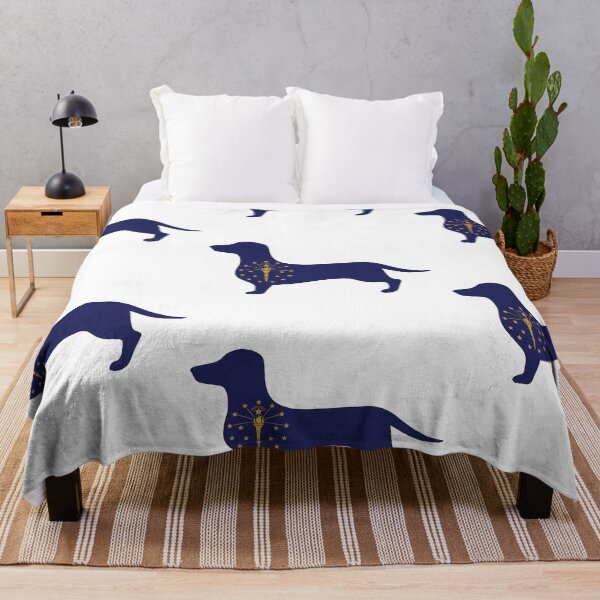 Item preview, Indiana Dachshund Flag designed and sold by Wienerful.