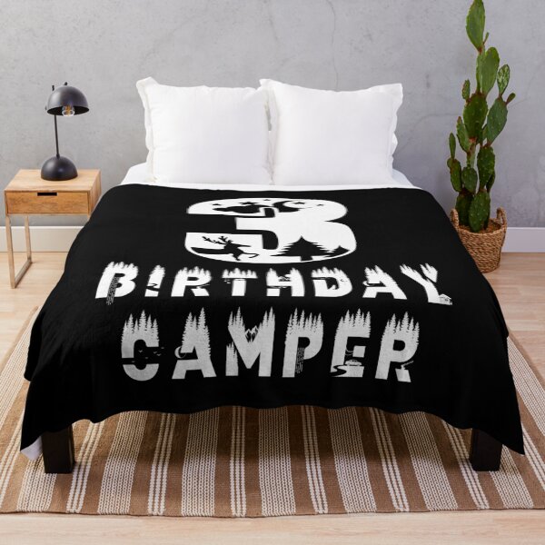 Item preview, 3rd Birthday Camper 3 Years Old Camping Lover Theme Party print designed and sold by Grabitees.