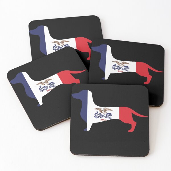 Item preview, Iowa Dachshund Flag designed and sold by Wienerful.