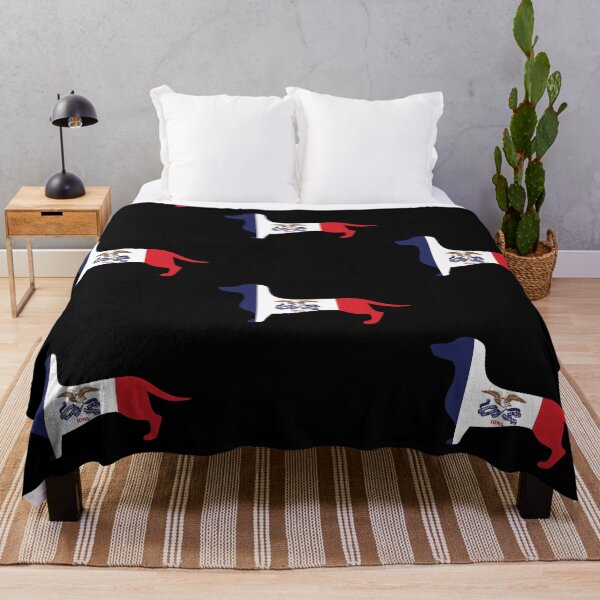Item preview, Iowa Dachshund Flag designed and sold by Wienerful.