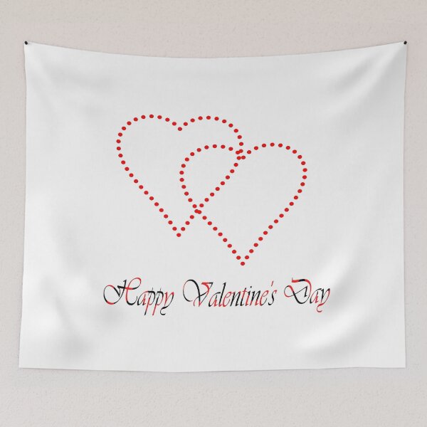 Item preview, Two red hearts with the inscription Valentine's Day designed and sold by Olha Volokhova.