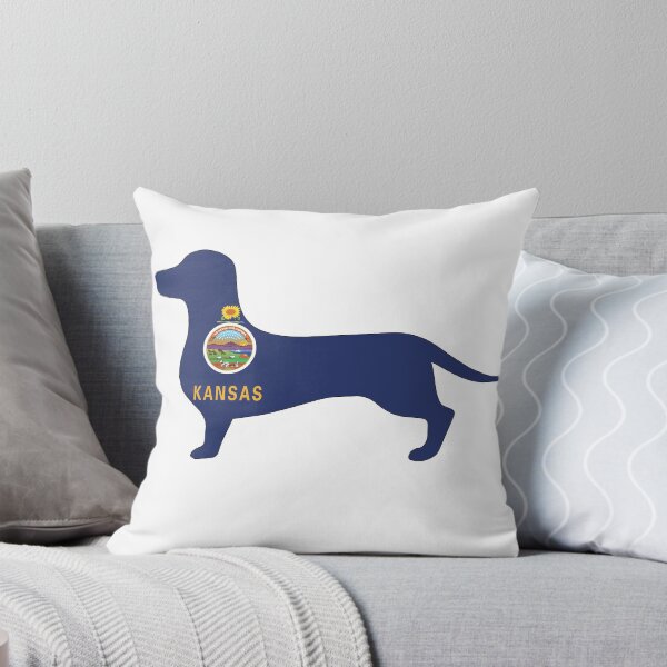Item preview, Kansas Dachshund Flag designed and sold by Wienerful.