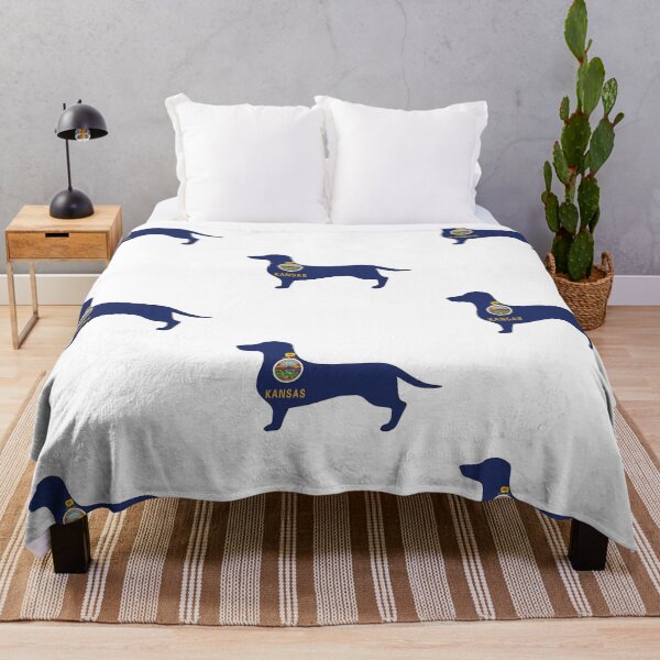 Item preview, Kansas Dachshund Flag designed and sold by Wienerful.