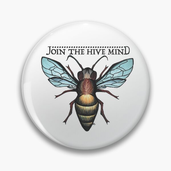 Item preview, Honey Bee - Join The Hive Mind designed and sold by The White Bat.