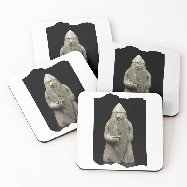 Item preview, Lewis Chessmen - Viking Shield-Biter Berserker in Sepia designed and sold by Orkneyology.