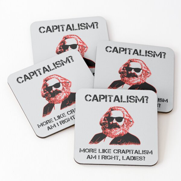 entonces esta divertida camiseta comunista es para ti. La camiseta de Karl Marx para comunistas también es un gran regalo político para los comunistas. Posavasos (lote de 4)