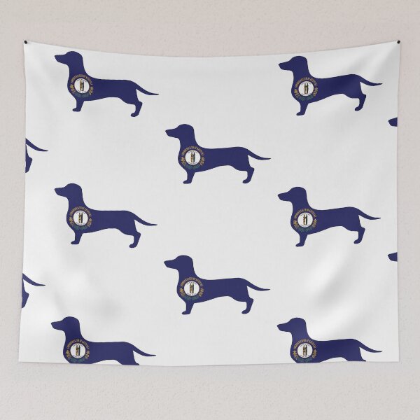 Item preview, Kentucky Dachshund Flag designed and sold by Wienerful.