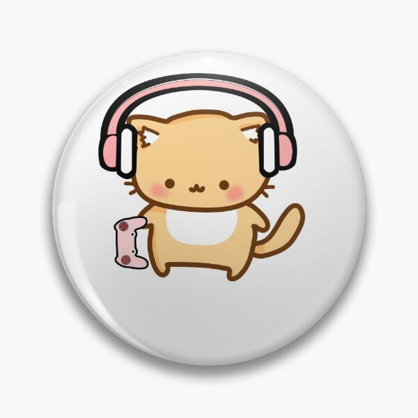 Artikelvorschau, Süße Katze mit Headset und Controller entworfen und verkauft von GLwithUs.