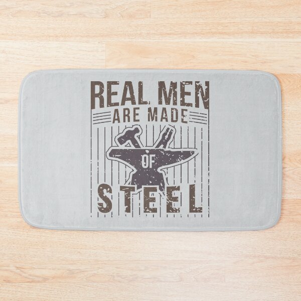Item preview, Mens Real Men Are Made Of Steel Blacksmith Craftsman designed and sold by Creekman Designs.